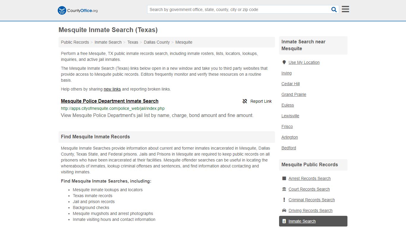 Inmate Search - Mesquite, TX (Inmate Rosters & Locators)